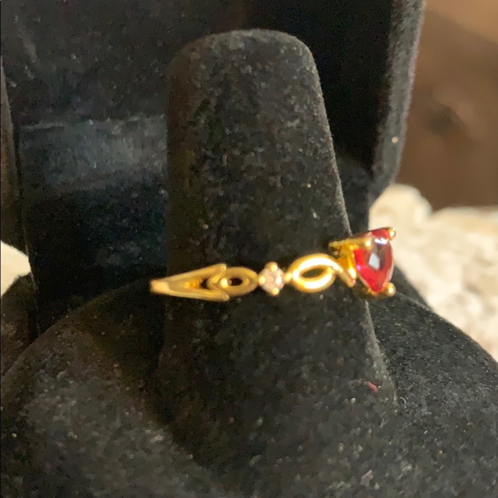 Heart Shaped Ruby Ring - image 3